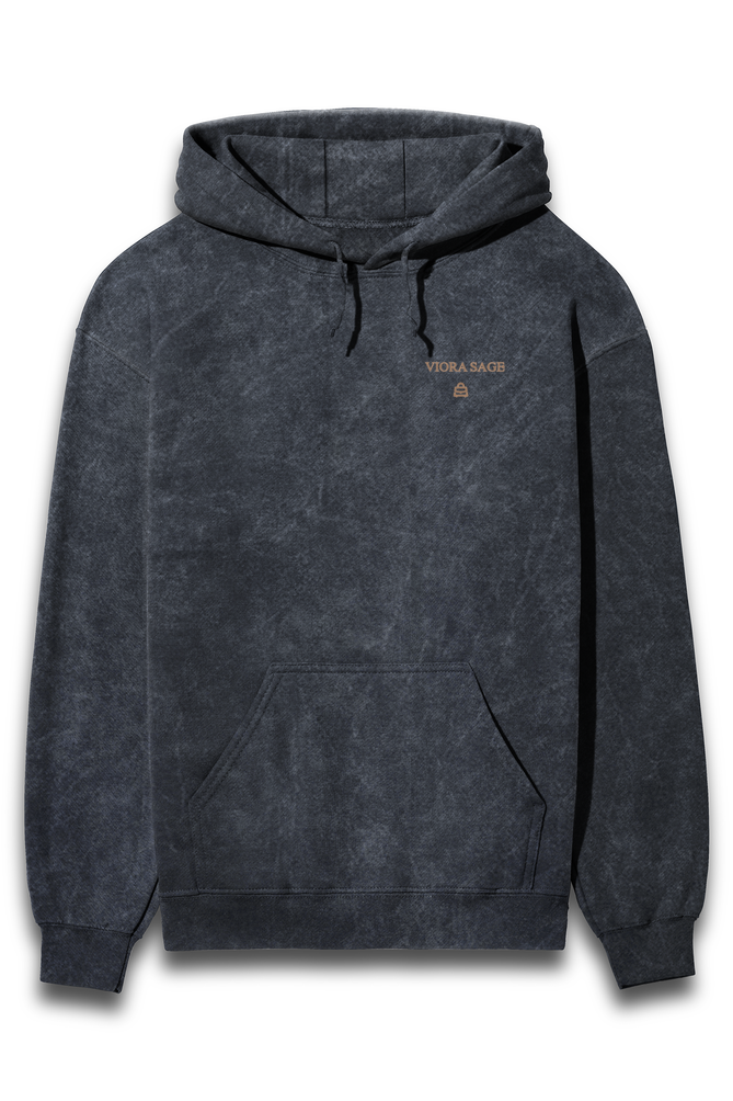 Unisex Acid Wash Hooded Sweatshirt